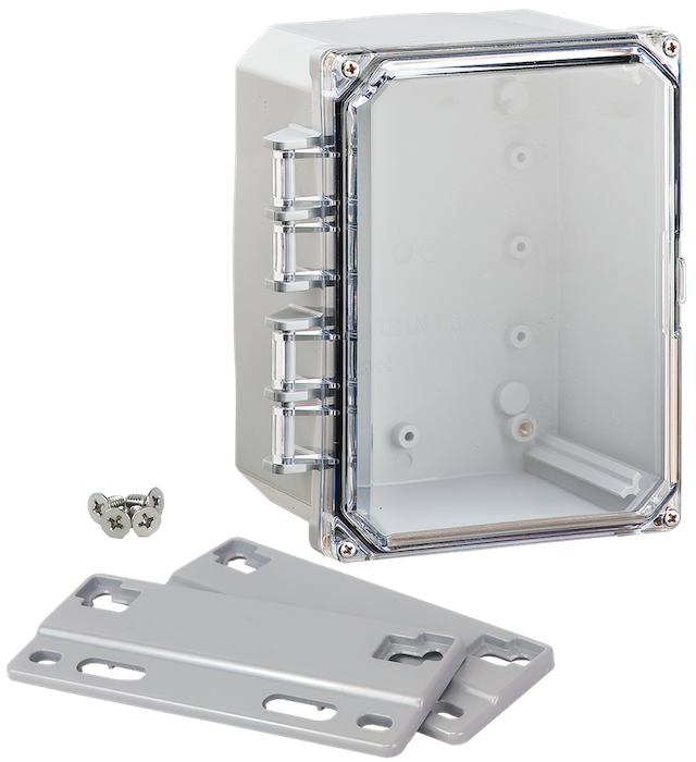 Integra - Premium Line | Clear Hinge Cover | Four Screw Lid | Flanges | NEMA 6P