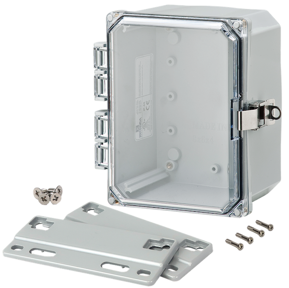 Integra - Premium Line | Polycarbonate Enclosure | Clear Hinge Cover | Locking Latch | Flanges | NEMA 4X