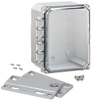 Integra - Premium Line | Polycarbonate | Clear Hinge Cover | Two Screw Cover | Flanges | NEMA 4X-3