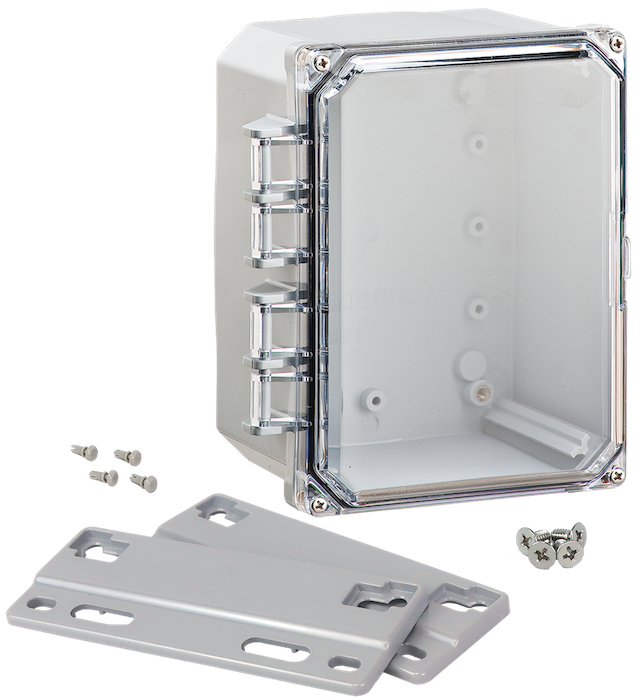 Integra - Premium Line | Polycarbonate | Clear Hinge Cover | Two Screw Cover | Flanges | NEMA 4X