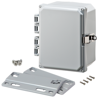 Integra - Premium Line | Polycarbonate | Hinged Cover | Opaque | Stainless Steel Locking Latch | Mounting Flanges - 0