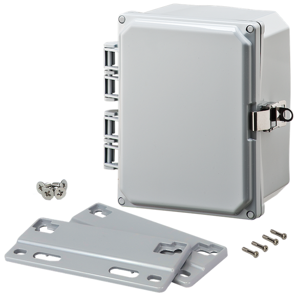 Integra - Premium Line | Polycarbonate | Hinged Cover | Opaque | Stainless Steel Locking Latch | Mounting Flanges