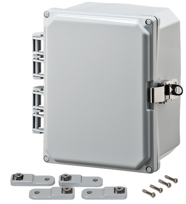 Integra - Premium Line | Polycarbonate | Hinged Cover | Opaque | Stainless Steel Locking Latch | Mounting Feet - 0