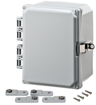 Integra - Premium Line | Polycarbonate | Hinged Cover | Opaque | Stainless Steel Locking Latch | Mounting Feet - 0