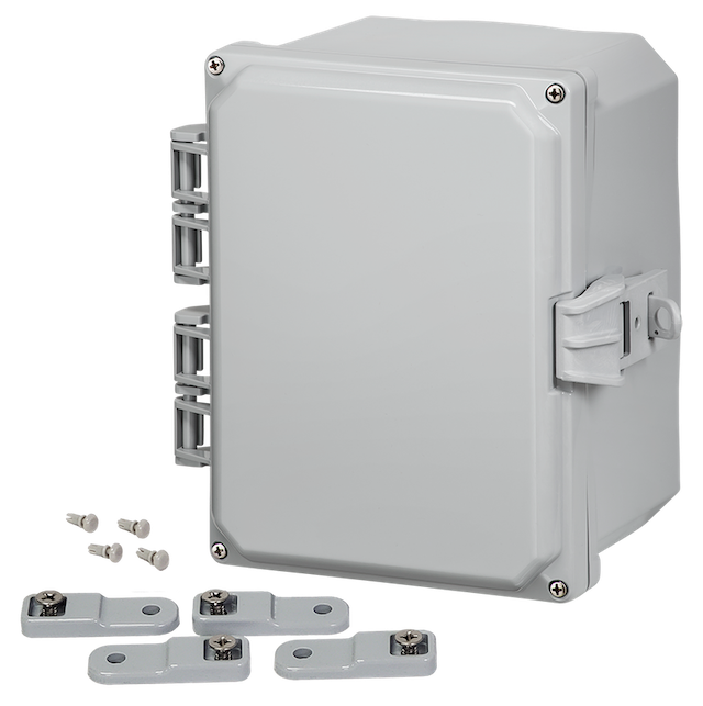 Integra - Premium Line - Hinged Cover | Opaque | Non-Metallic Locking Latch | Mounting Feet