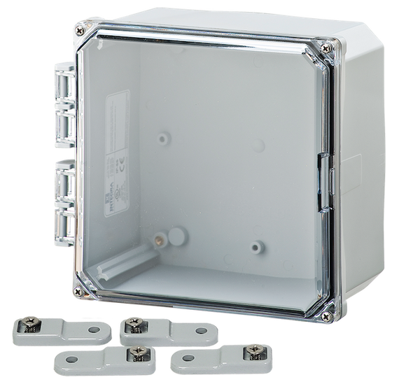 Integra - Premium Line | Hinged Cover | Clear | Mounting Feet | 6P