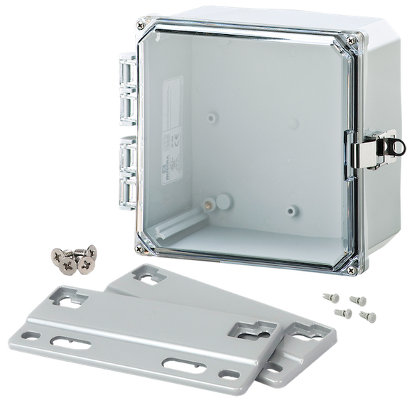 Integra - Premium Line | Polycarbonate Enclosure | Clear Hinge Cover | Locking Latch | Flanges | NEMA 4X