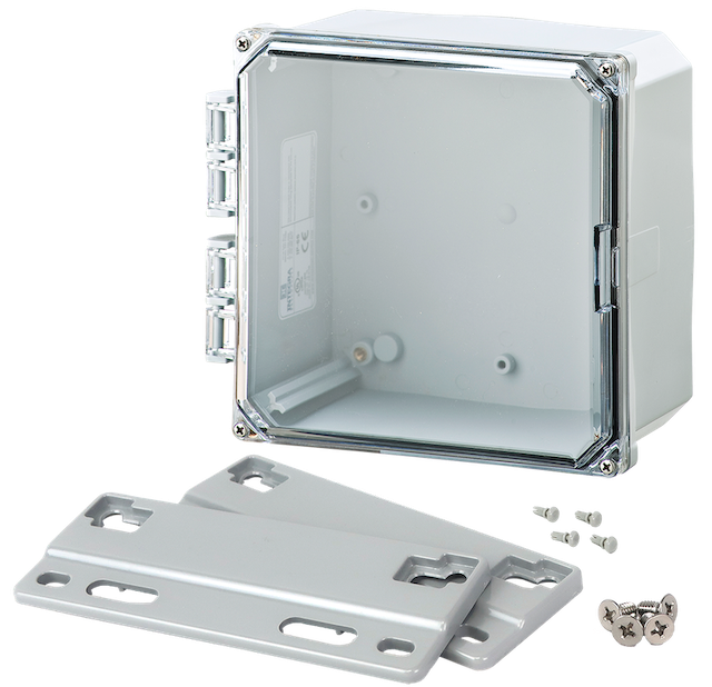 Integra - Premium Line | Polycarbonate | Clear Hinge Cover | Two Screw Cover | Flanges | NEMA 4X