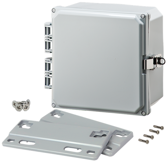 Integra - Premium Line | Polycarbonate | Hinged Cover | Opaque | Stainless Steel Locking Latch | Mounting Flanges