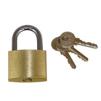 Weatherproof Solid Brass Padlock for NP & NF Series Enclosures, 32mm Wide with 5.2mm Diameter Shackle