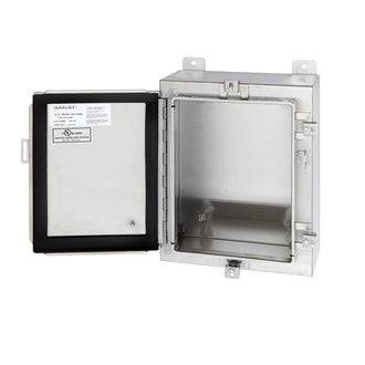 N4X Series  304 Stainless Steel Enclosures with Continuous Hinge and Clamped   Cover