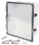 Integra - Premium Line | Polycarbonate | Hinged Cover | Clear | Stainless Steel Locking Latch | Mounting Feet | White-9