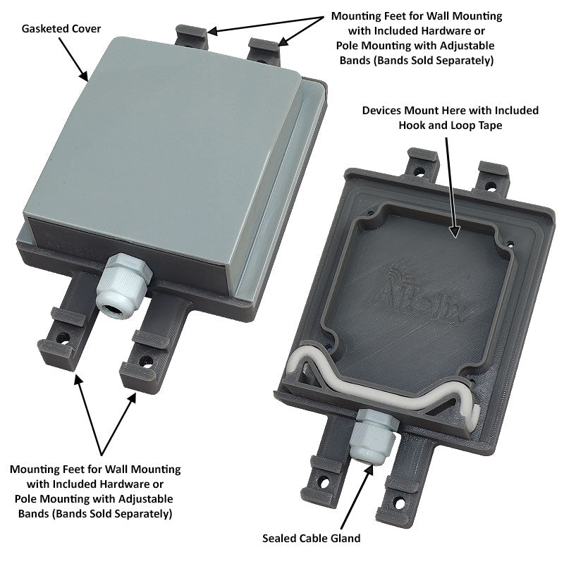 Altelix NEMA 4X Weatherproof Enclosure for Small Electronic Devices and Sensors