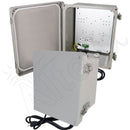 Altelix Fiberglass Weatherproof NEMA 4X Enclosure with Aluminum Equipment Mounting Plate & 120 VAC Outlets & Power Cord-1
