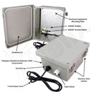 Altelix Fiberglass Weatherproof NEMA 4X Enclosure with Aluminum Equipment Mounting Plate & 120 VAC Outlets & Power Cord-2