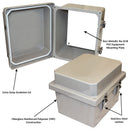 Altelix NEMA 4X Fiberglass Indoor / Outdoor RF Transparent WiFi Access Point Enclosure with Polyester Equipment Mounting Plate-8