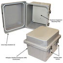 Altelix Fiberglass Weatherproof NEMA 4X Enclosure with Blank Aluminum Equipment Mounting Plate-6