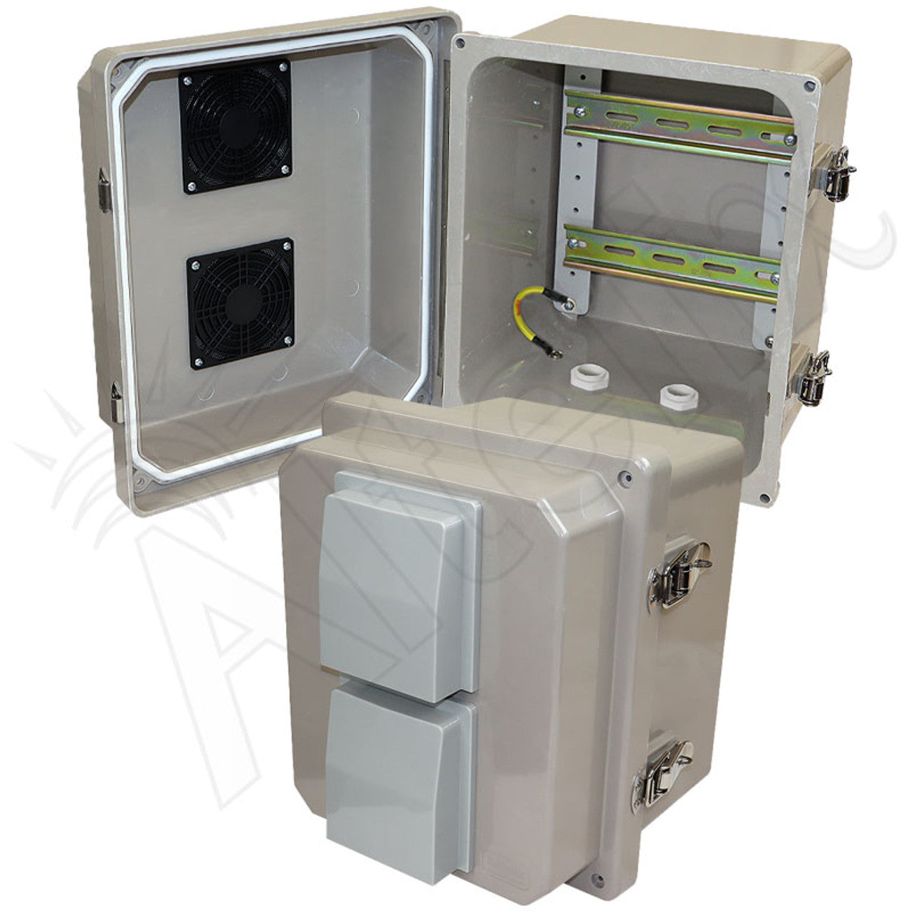 Altelix Vented Industrial DIN Rail Fiberglass Enclosure