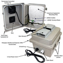 Altelix Vented Fiberglass Weatherproof NEMA Enclosure with Cooling Fan, 120 VAC Outlets & Power Cord-6