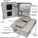 Altelix Fiberglass Weatherproof Vented NEMA Enclosure with Adjustable Cooling Fan, 120 VAC Outlets & Power Cord-1