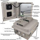 Altelix Fiberglass Weatherproof Vented NEMA Enclosure with Adjustable Cooling Fan, 120 VAC Outlets & Power Cord-2