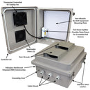 Altelix 14x12x8 PoE Powered Fiberglass Weatherproof Vented NEMA Enclosure with Cooling Fan & 2-Port PoE Power Splitter-1