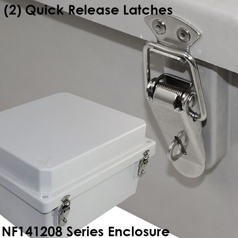 Altelix Fiberglass Weatherproof NEMA 4X Enclosure with Quick Release Latches