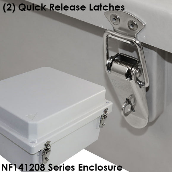 Altelix Fiberglass Weatherproof NEMA 4X Enclosure with Aluminum Equipment Mounting Plate & 120 VAC Outlets