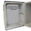 Altelix 14x12x10 Fiberglass Weatherproof NEMA Enclosure with 100-240 VAC Universal Power Outlet-3