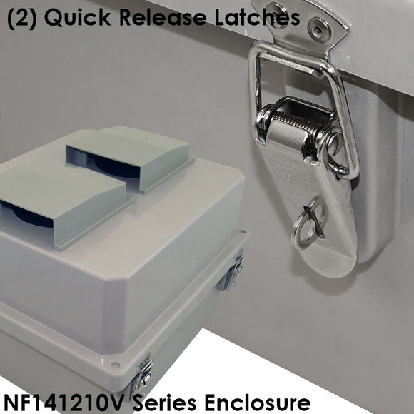 Altelix Fiberglass Vented & Heated Weatherproof NEMA Enclosure with 120 VAC Outlets, 200W Heater & 85°F Turn-On Cooling Fan