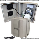 Altelix Fiberglass Weatherproof Starlink® / Amazon eero® Mesh Wi-Fi Router Enclosure with Heater, Cooling Fan, 120 VAC Outlets & Power Cord-1