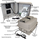 Altelix Fiberglass Weatherproof Starlink® / Amazon eero® Mesh Wi-Fi Router Enclosure with Heater, Cooling Fan, 120 VAC Outlets & Power Cord-2