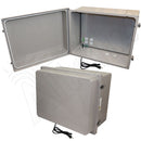 Altelix Fiberglass Weatherproof Heated NEMA Enclosure with 200W Heater, 120 VAC Outlets & Power Cord-10