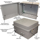 Altelix Fiberglass Weatherproof Heated NEMA Enclosure with 200W Heater & 120 VAC Outlets-12
