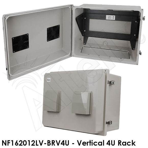 Altelix 16x20x12 Fiberglass Weatherproof NEMA Equipment Rack Enclosure