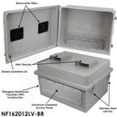 Altelix 16x20x12 Fiberglass Weatherproof NEMA Equipment Rack Enclosure-2