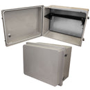 Altelix 16x20x12 Fiberglass Weatherproof NEMA 4X Enclosure with 19" Wide 4U Vertical Rack Frame-1