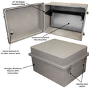 Altelix 16x20x12 Fiberglass Weatherproof NEMA 4X Enclosure with 19" Wide 4U Vertical Rack Frame-2