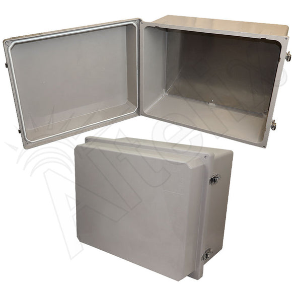 Altelix Fiberglass Weatherproof NEMA 4X Enclosure with Blank Aluminum Equipment Mounting Plate