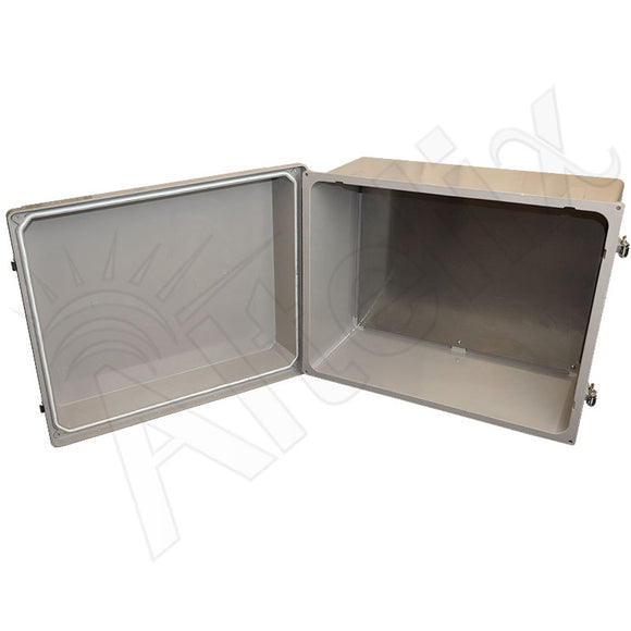 Altelix Fiberglass Weatherproof NEMA 4X Enclosure with Blank Aluminum Equipment Mounting Plate