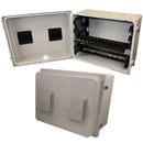 Altelix 16x20x12 Space Saver 19" Wide Vented Equipment Rack Enclosure - Fiberglass Weatherproof Vented NEMA Enclosure with 19" Wide Slanted Rack Frame and Cable Management Raceway-1