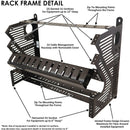 Altelix 16x20x12 Space Saver 19" Wide Vented Equipment Rack Enclosure - Fiberglass Weatherproof Vented NEMA Enclosure with 19" Wide Slanted Rack Frame and Cable Management Raceway-4