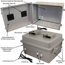 Altelix Fiberglass Weatherproof Vented NEMA Enclosure with Aluminum Mounting Plate, 120V Outlets & Power Cord-2