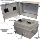 Altelix Fiberglass Weatherproof Vented NEMA Enclosure with Aluminum Mounting Plate, 120V Outlets-1