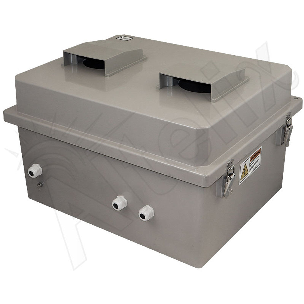 Altelix Fiberglass Weatherproof Vented NEMA Enclosure with Aluminum Mounting Plate, 120V Outlets