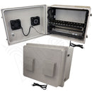 Altelix 16x20x12 Space Saver 19" Wide Equipment Rack Enclosure - Fiberglass Weatherproof NEMA Enclosure with 19" Wide Slanted Rack Frame, Dual Cooling Fans, 120V Outlets & Power Cord-1