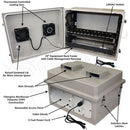 Altelix 16x20x12 Space Saver 19" Wide Equipment Rack Enclosure - Fiberglass Weatherproof NEMA Enclosure with 19" Wide Slanted Rack Frame, Dual Cooling Fans, 120V Outlets & Power Cord-2