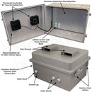 Altelix 16x20X12 Fiberglass Weatherproof Vented NEMA Enclosure with Dual Cooling Fans with 85 degree turn on, 120 VAC Outlets-1