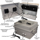 Altelix 16x20x12 Fiberglass Weatherproof Vented NEMA Enclosure with 19" Wide 2U Vertical Rack Frame, Dual Cooling Fans, 120V Outlets & Power Cord-3