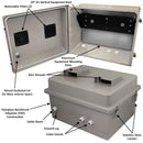 Altelix 16x20x12 Fiberglass Weatherproof Vented NEMA Enclosure with 19" Wide 2U Vertical Rack Frame-1